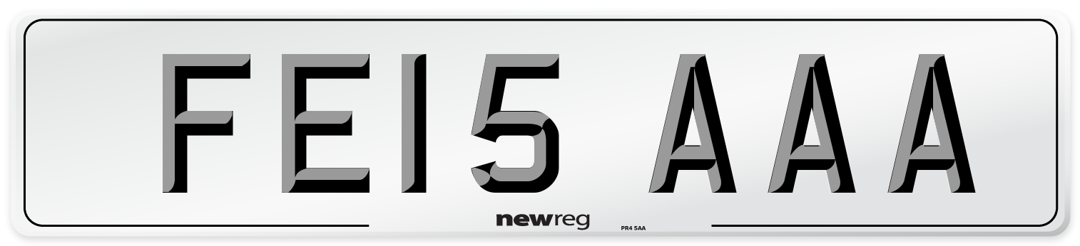 FE15 AAA Number Plate from New Reg